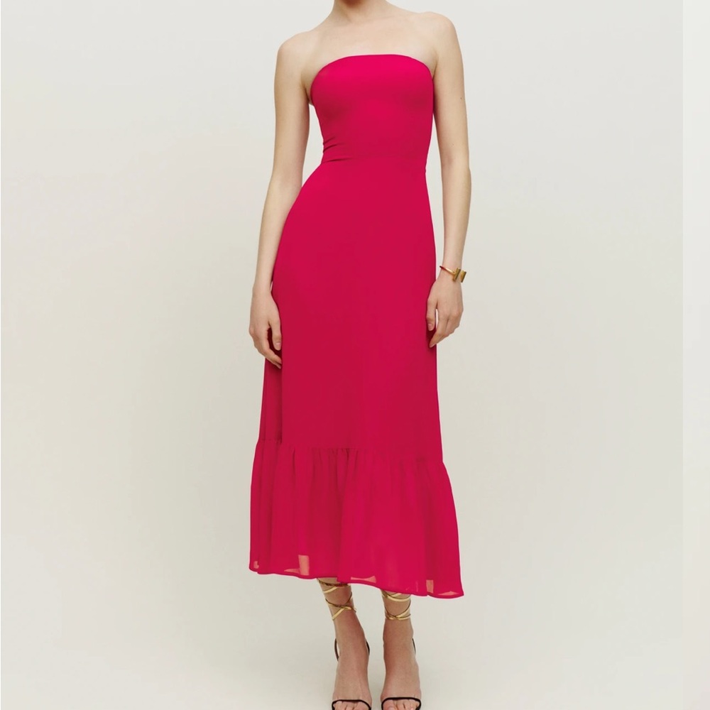 Reformation Strapless Midi Dress